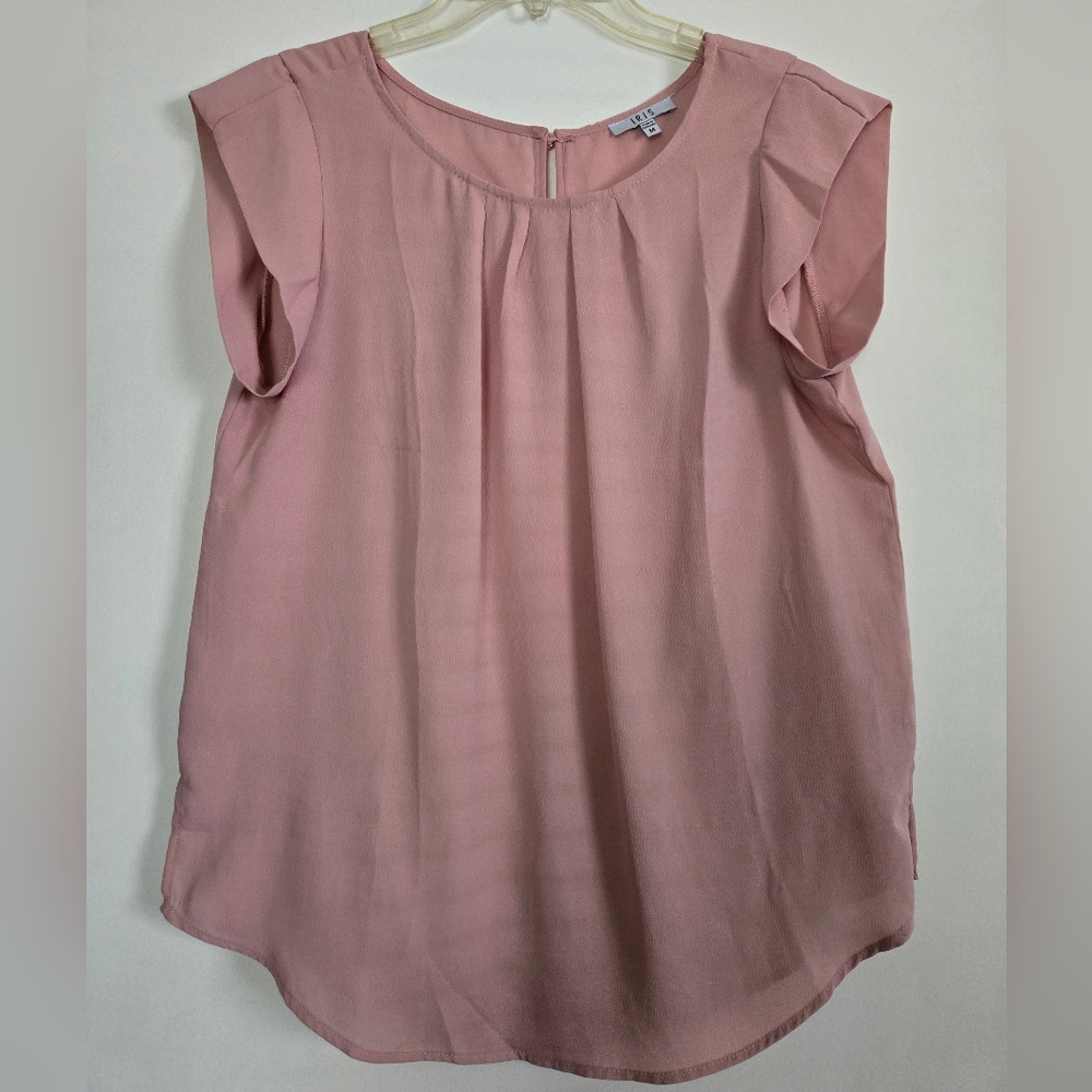 Iris Blush Pink Cap Sleeve Blouse
